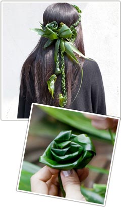 生徒さん作品 ヴィリの手法を使ったティーリーフのハクレイ